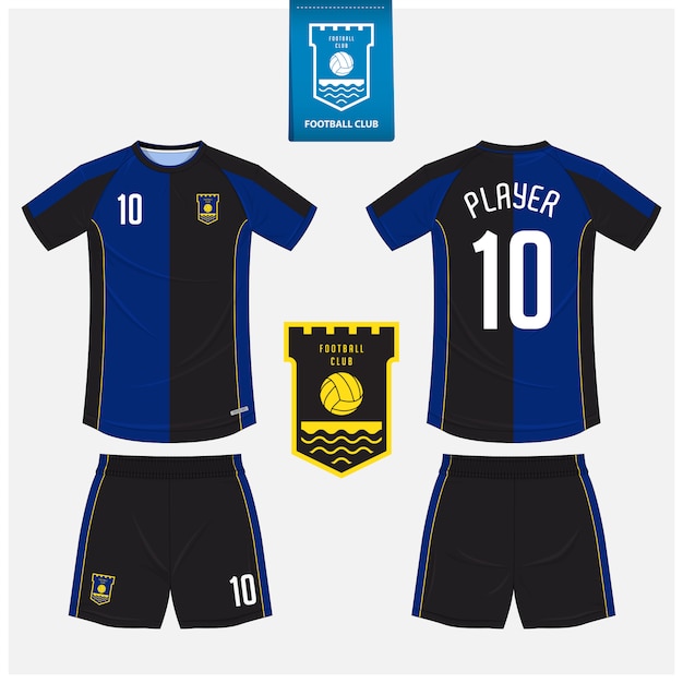 Voetbaltrui of voetbal kit sjabloonontwerp.