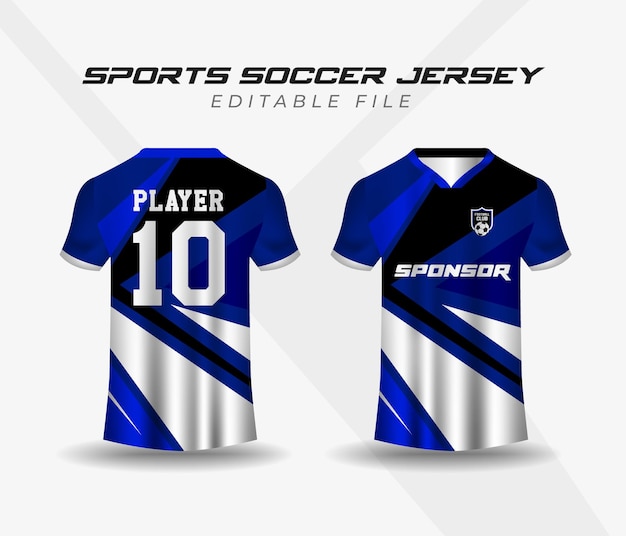 Voetbaltrui uniform sjabloon sport t-shirt ontwerp achtergrond