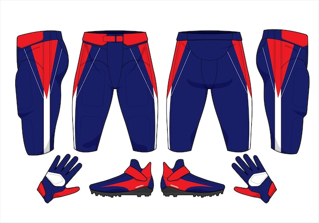 Vector voetbaluniform sjabloon set kit