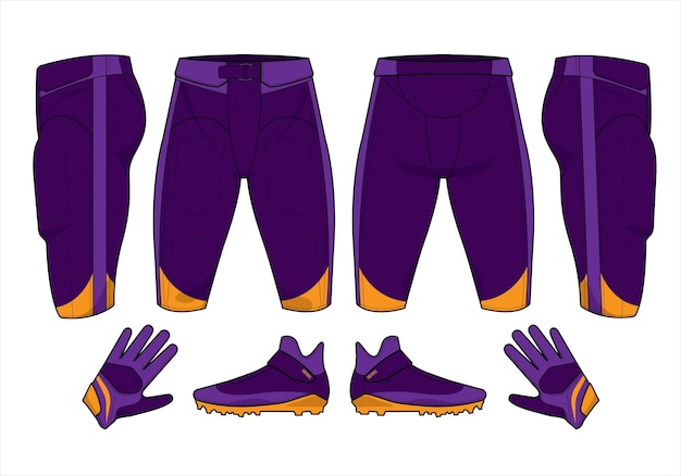 Vector voetbaluniform sjabloon set kit