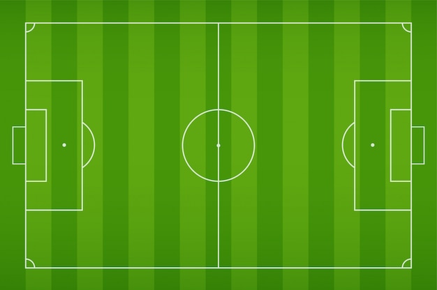 Voetbalveld met schok voor het voetballen