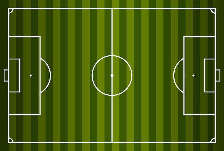 Vector voetbalveld of voetbalveld vectorillustratie. eps 10.