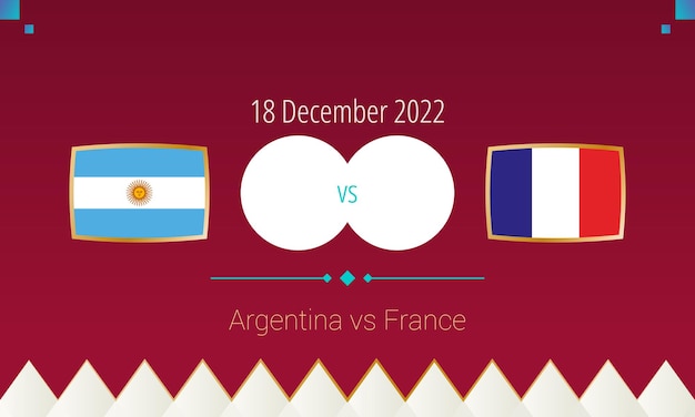 Voetbalwedstrijd Argentinië vs Frankrijk in finale internationale voetbalcompetitie 2022