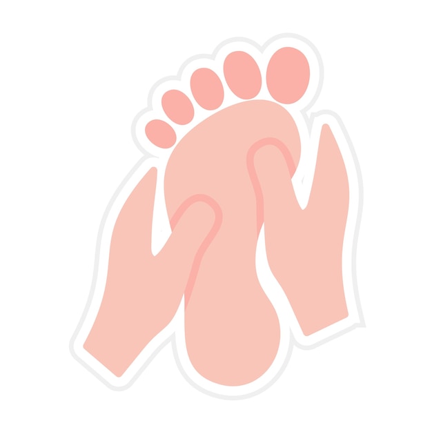 Vector voetmassage icoon vector afbeelding kan worden gebruikt voor spa
