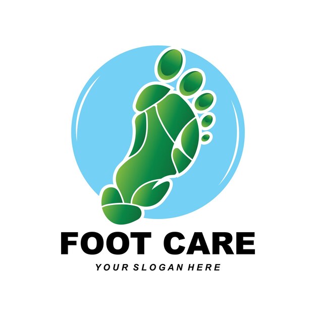 Vector voetverzorging logo ontwerp gezondheid illustratie vrouw pedicure salon vector