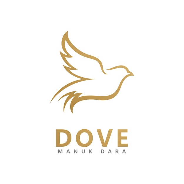 Vogel Dove Logo Template vectorillustratie