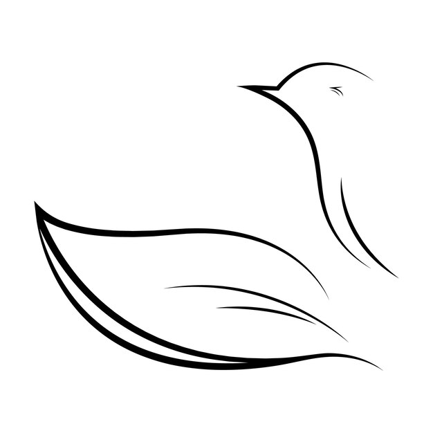 Vector vogel embleemontwerp vector illustratie