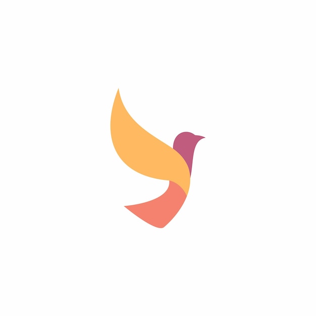 Vogel en vleugels logo vector sjabloon