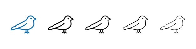 vogel icoon Outline vector logo voor web ui