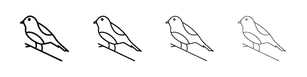 vogel icoon Vlak illustratie teken