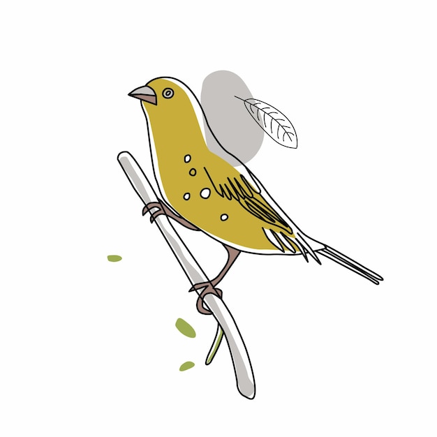 Vogel illustratie. Verzameling van schattige handgetekende vogelkrabbels. Lijnstijl in minimalisme op witte vectorafbeelding