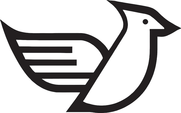 Vector vogel in vlucht symbool