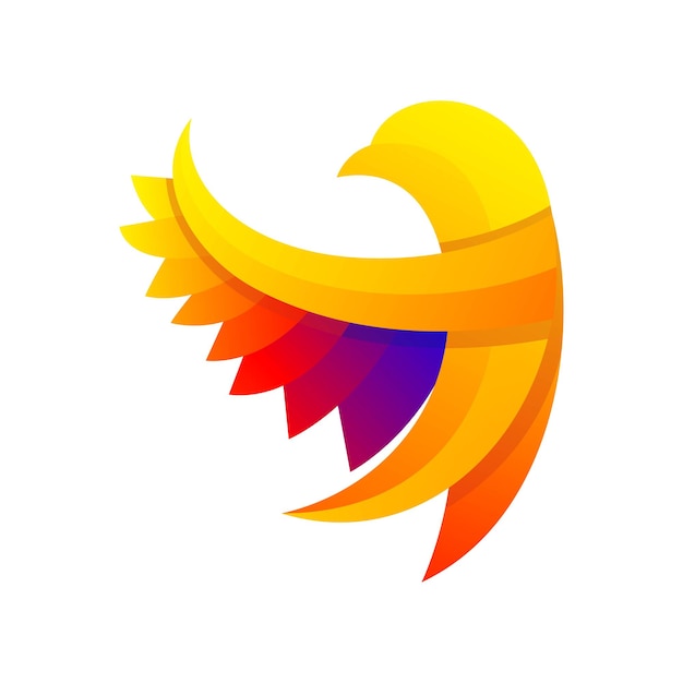 Vogel kleurrijk logo-ontwerp