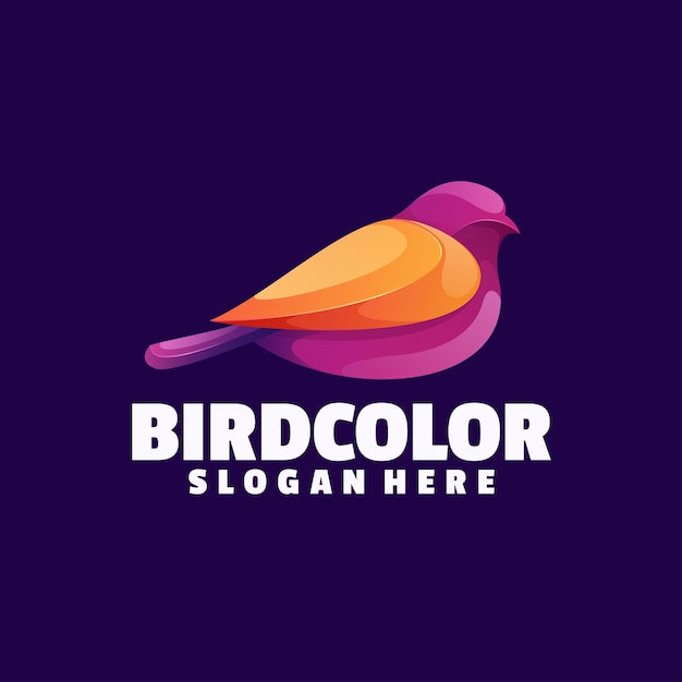 Vector vogel kleurrijk logo