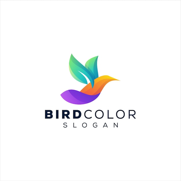 Vogel kleurverloop logo ontwerp