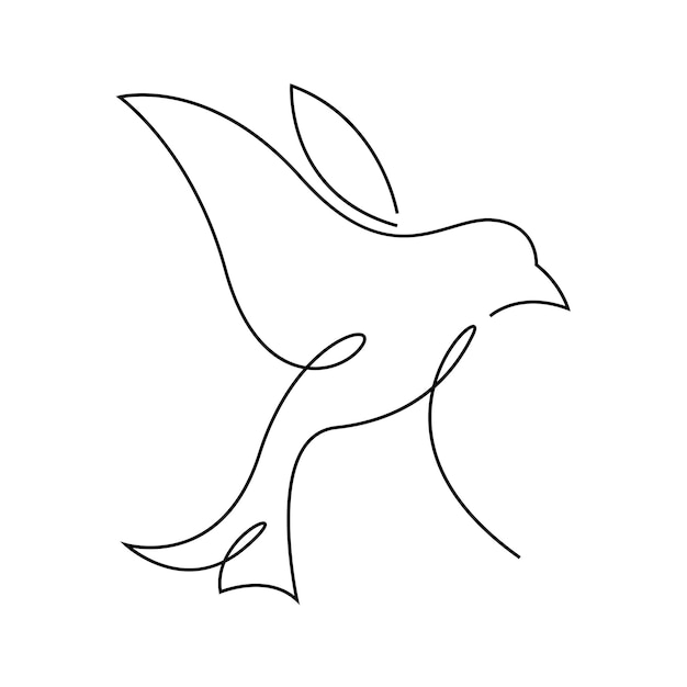 Vogel lijn kunst afbeelding pictogram ontwerp illustratie