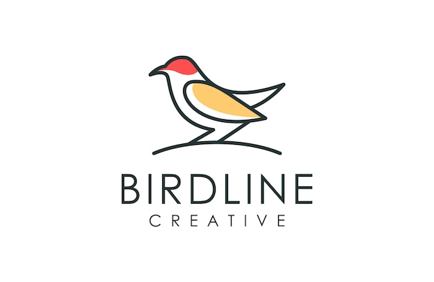 vogel lijn kunststijl logo