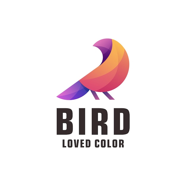 Vector vogel logo kleurrijk verloop