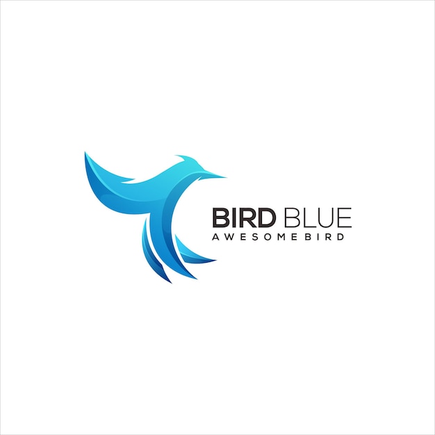 Vogel logo kleurrijke gradiënt abstract