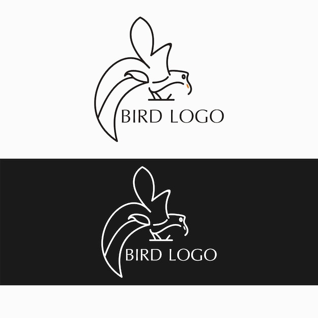 Vector vogel logo ontwerp pictogrammalplaatje