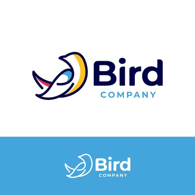 vogel logo ontwerpconcept