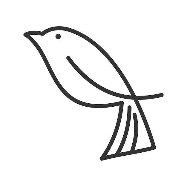 Vector vogel logo sjabloon pictogram illustratie merkidentiteit geïsoleerde en vlakke afbeelding vectorafbeelding