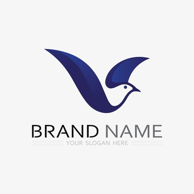 Vector vogel logo vector icoon ontwerp sjabloon