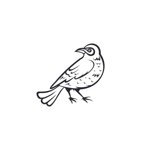 Vogel logo vector pictogram lijn illustratie