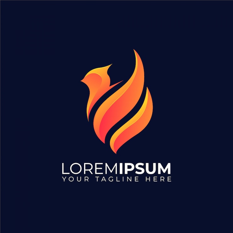 Vector vogel phoenix brand schild logo