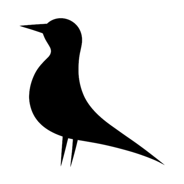 Vector vogel silhouet ontwerp op witte achtergrond vector