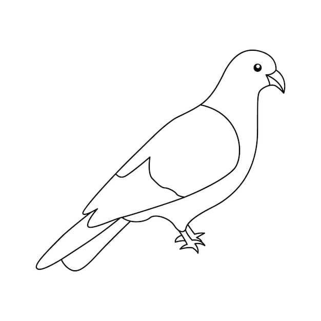 Vector vogel single line art vector ontwerp en line art vector tekening