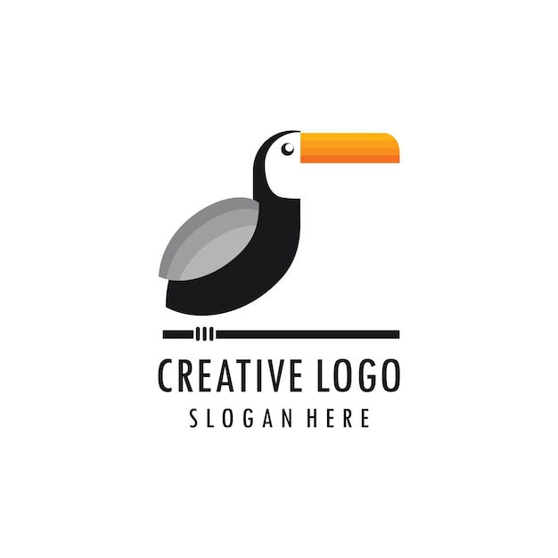 Vogel toekan logo ontwerp sjabloon vectorafbeeldingen