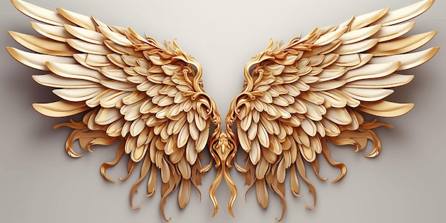 vogel vleugels fantasy veren ontwerp element illustratie symbool kunst vector engel vlucht adelaar gratis