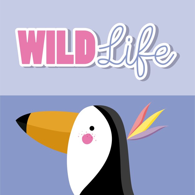 Vogel wildlife dierlijk cute cartoon