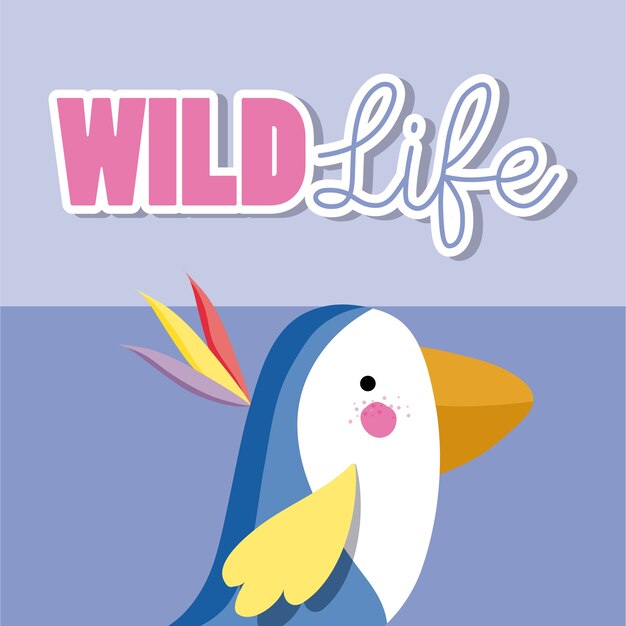 Vogel wildlife dierlijk cute cartoon