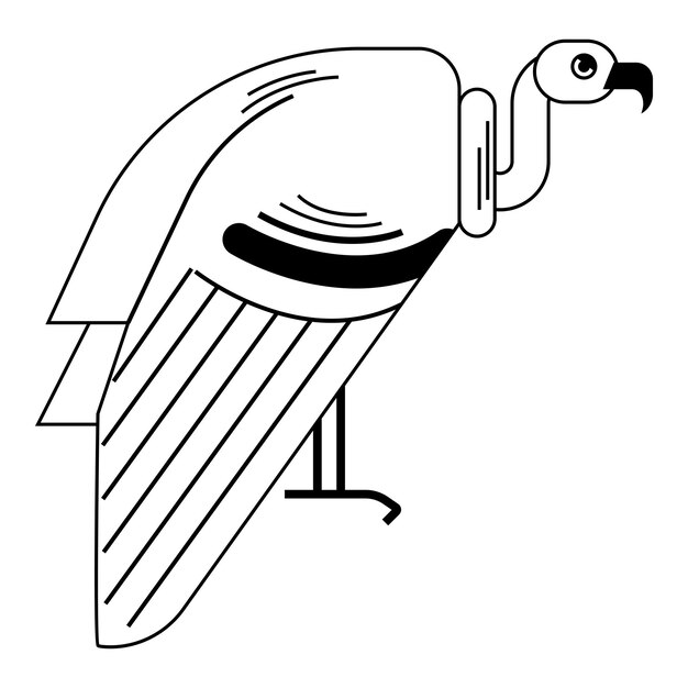 Vector vogel zwart-wit vector