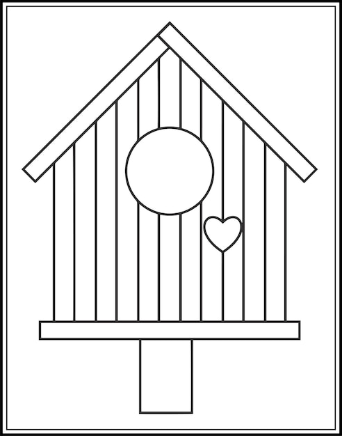 Vogelhuis Kleurplaten voor kinderen