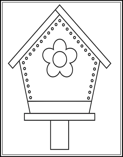 Vogelhuis Kleurplaten voor kinderen