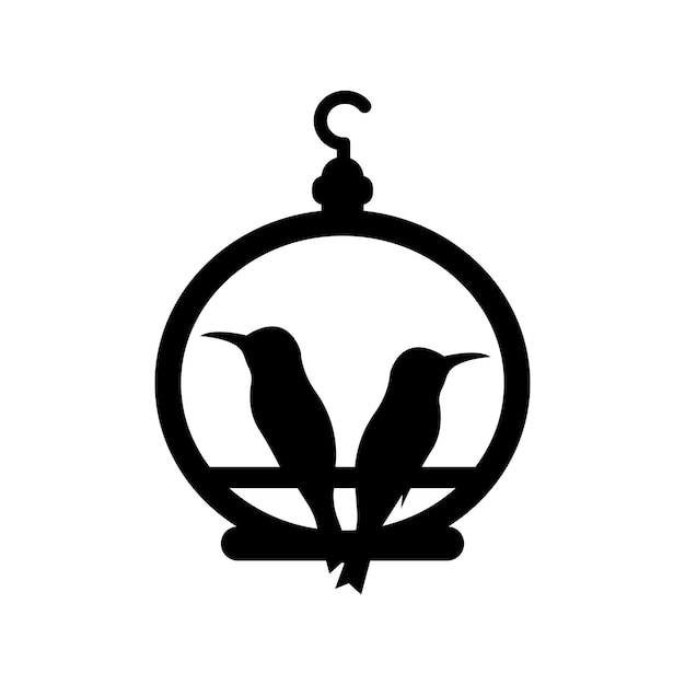 Vogelkooi logo symbool icoon vector illustratie ontwerp