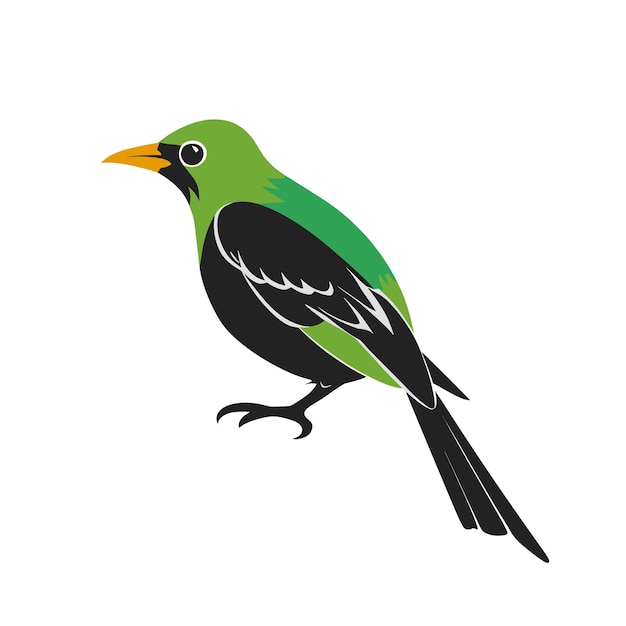 Vector vogelpictogram op een witte achtergrond