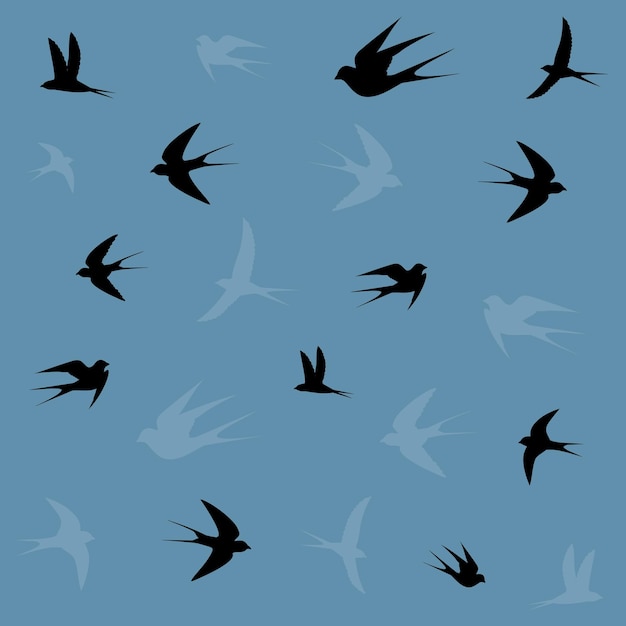 Vogels pictogrammenvogels vliegende set