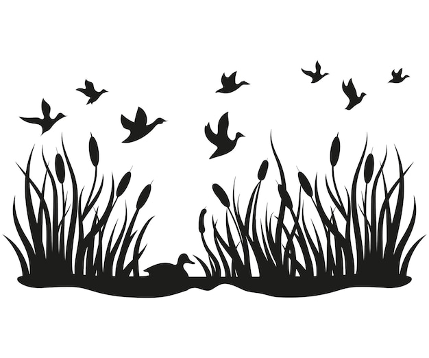 vogels vliegen zwarte silhouet vector