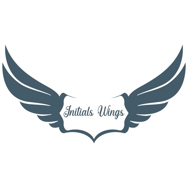 vogelvleugels initialen logo geschikt voor initialen van het bedrijfsleven