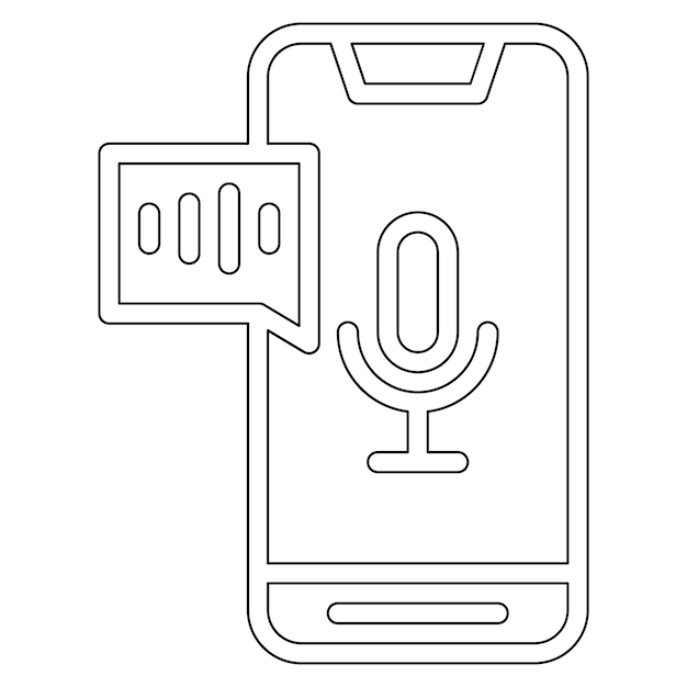 Vector voice assistant vector icon illustration of smart home iconset