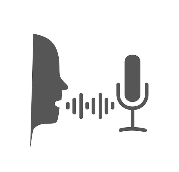 Voice authorization line icon