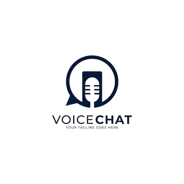 Voice Chat Logo Template Design