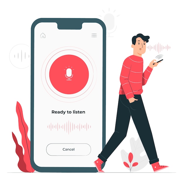 voice control concept illustration