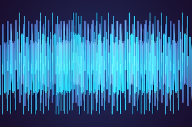 Vector voice digital waveform sound wave background