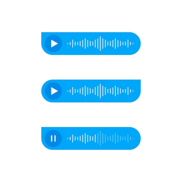 Значок голосовых сообщений, уведомление о событии. Современная плоская векторная иллюстрация стиля.