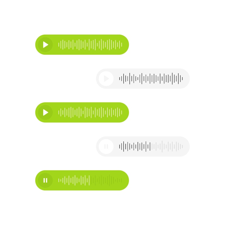 Vector voice messages icon message bubble for social media modern flat style vector illustration